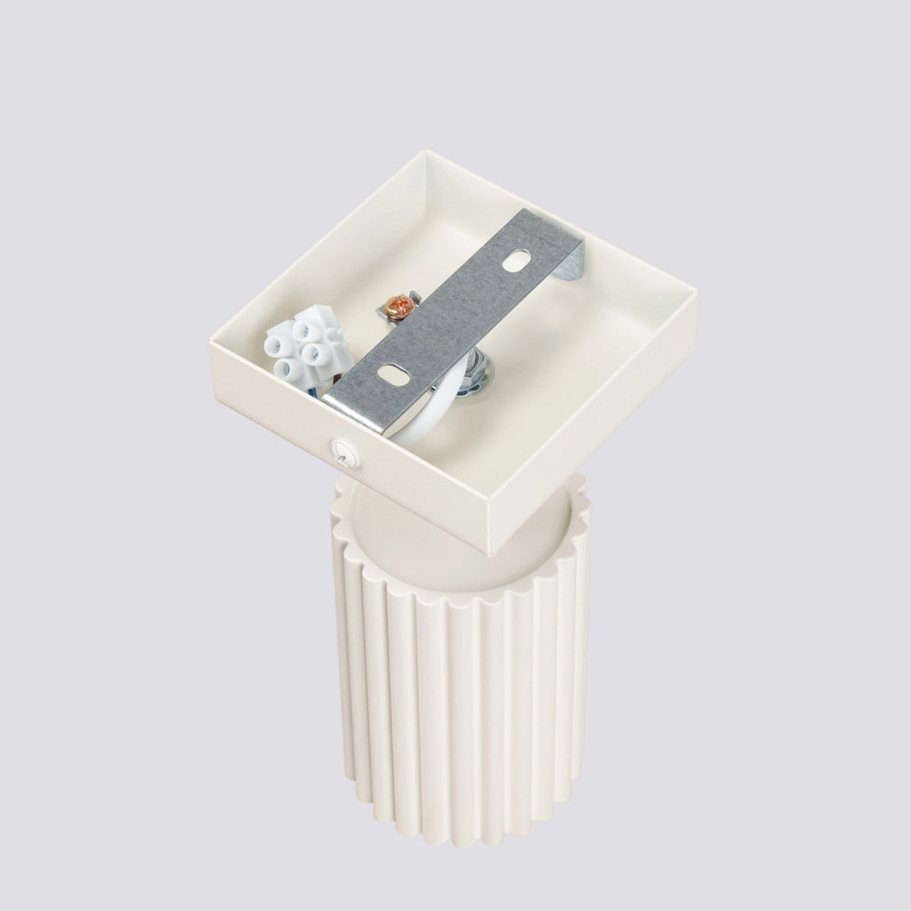 Applique moderna beige spot rigato orientabile GU10 10W Gravio