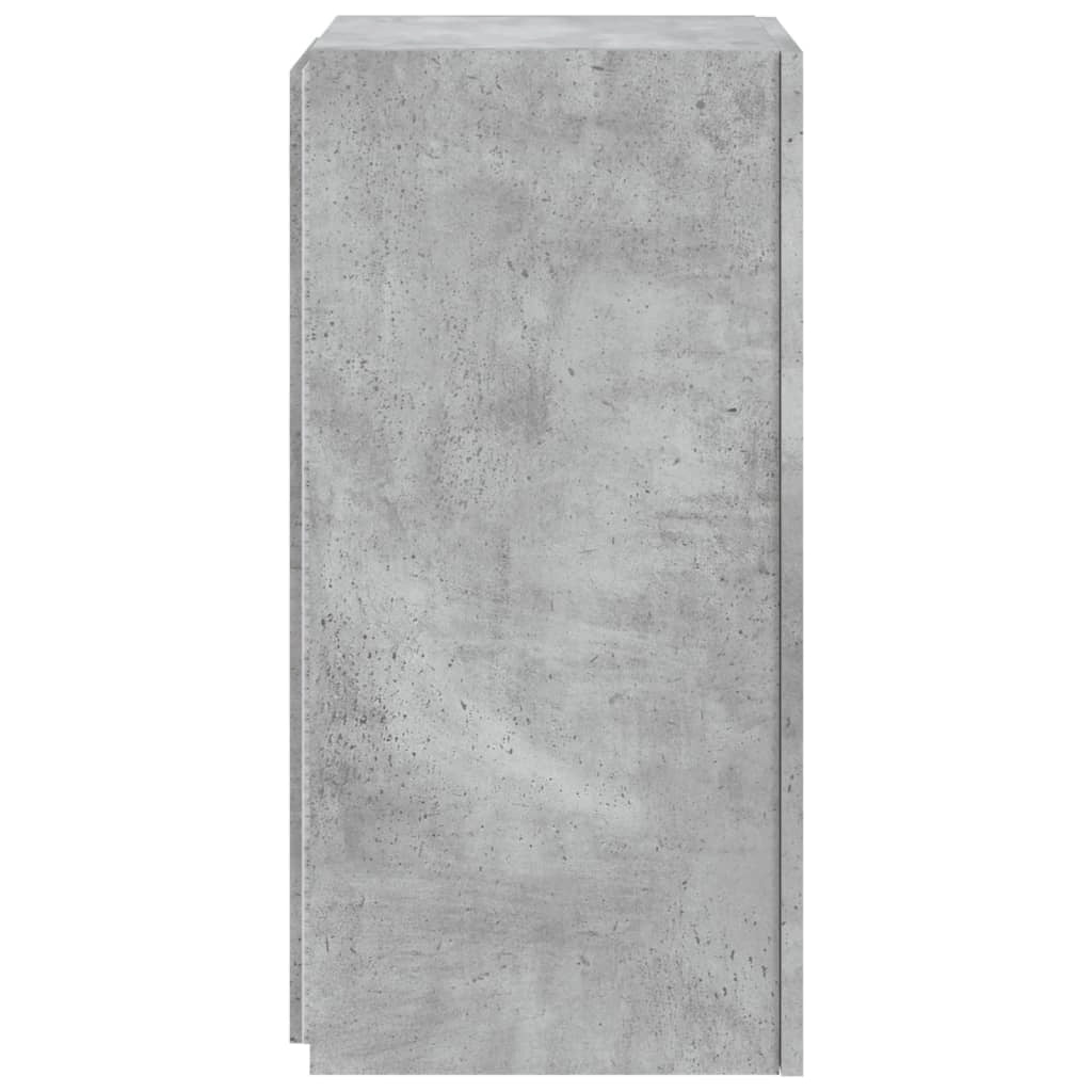 Mobile TV multimediale mensola TV credenza mobile TV sala da pranzo soggiorno camera da letto montaggio a parete con luci LED 30,5 x 35 x 70 cm grigio 02_0027875