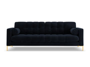 Cosmopolitan Design - Divano "Bali" 3 posti in velluto blu scuro 