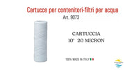 Cartuccia filtrante in Polipropilene filo Avvolto 10" - 20 Micron - durate 12mesi