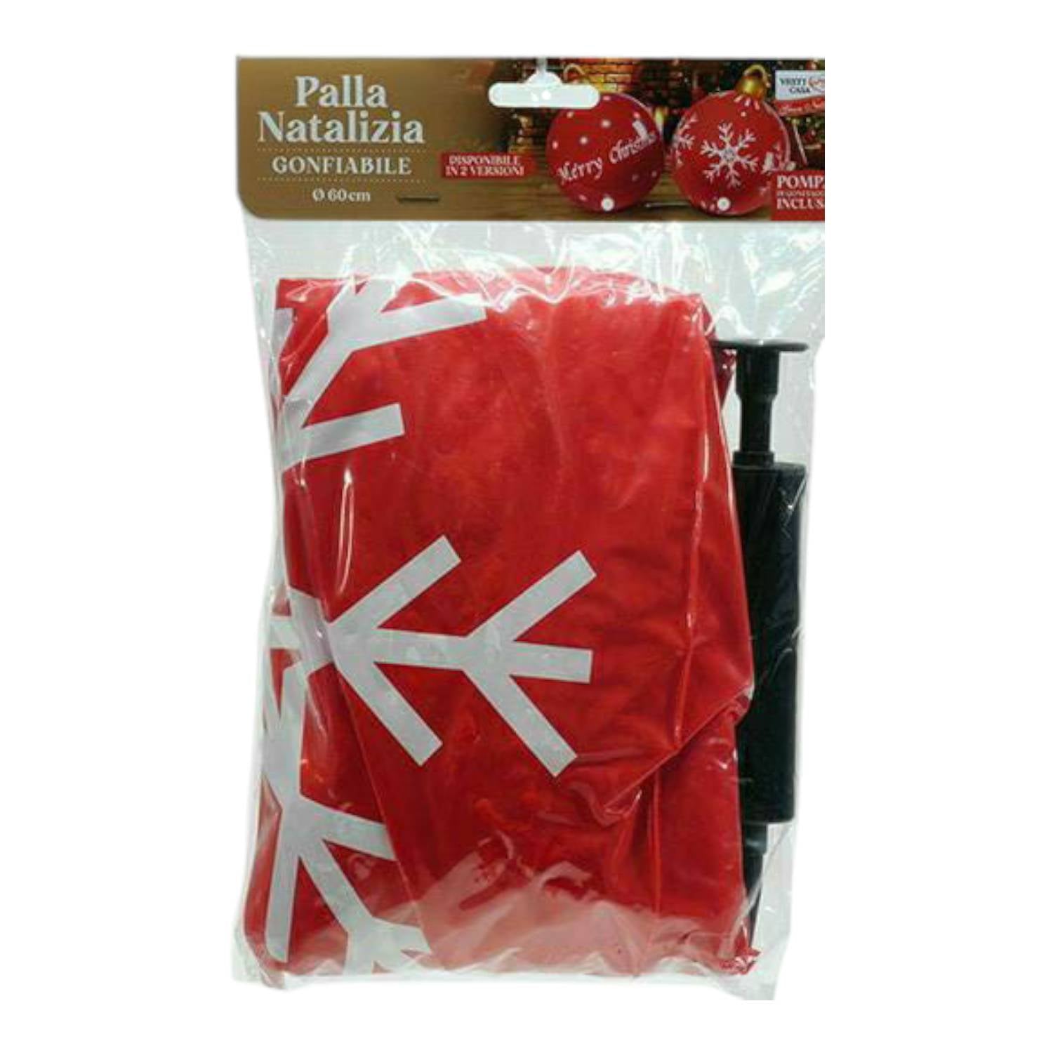 PALLA NATALIZIA GONFIABILE ROSSA