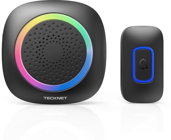 Interfono Wi-Fi con luce RGB – 60 melodie, IP66 impermeabile, portata 400 m, alimentato da batterie