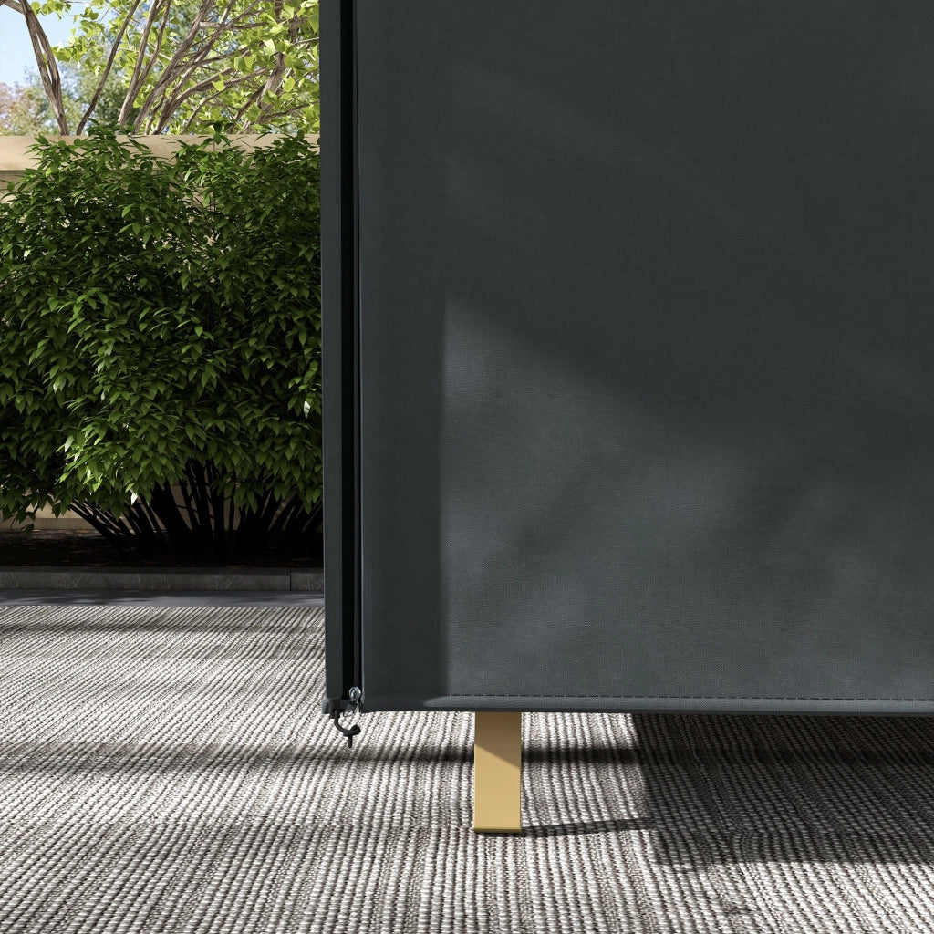 Copertura per Dondolo da Giardino 3 Posti Impermeabile e Anti UV 220x125x172 cm Nero