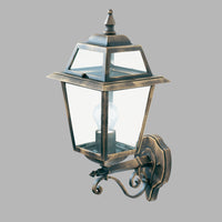 Applique Da Esterno Vintage Nuova Orleans Alluminio Ruggine Vetro 1 Luce E27