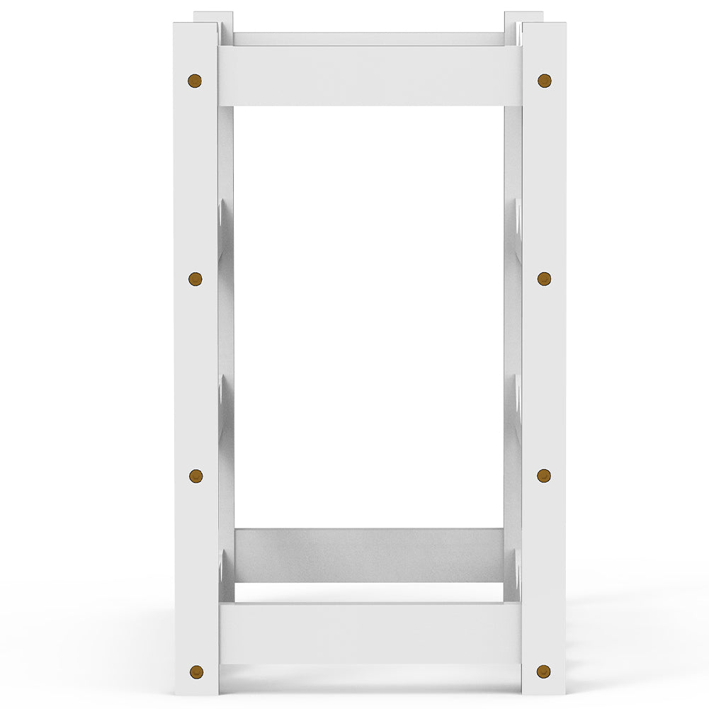 Porta Bottiglie Cantinetta Legno Bambù 4Piani 16 Scomparti 43x25 H43cm Casa Bar