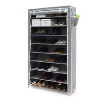 Scarpiera Salvaspazio XXL 45Paia Struttura Metallo e Tessuto TNT 90x30 H160cm Grigio