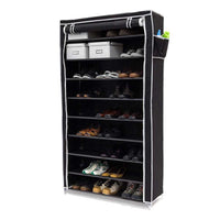 Scarpiera Salvaspazio XXL 45Paia Struttura Metallo e Tessuto TNT 90x30 H160cm Nero