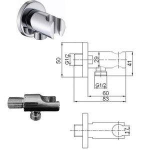 Kit idroscopino bidet in ottone con miscelatore
