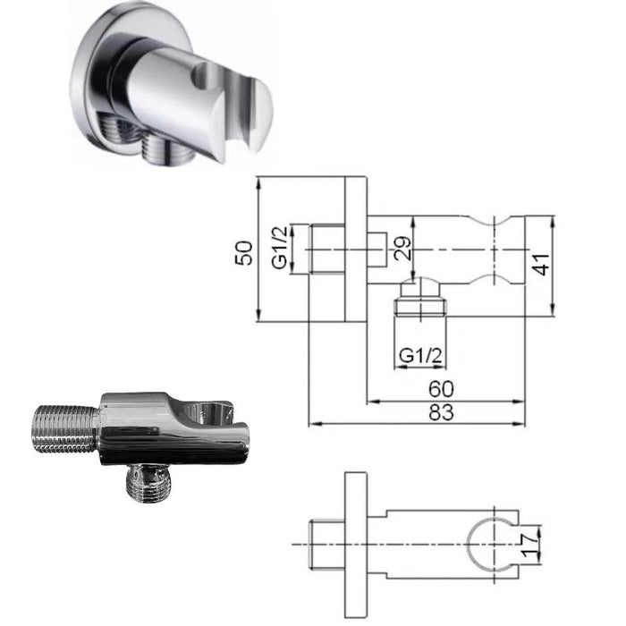 Kit idroscopino bidet in ottone con miscelatore