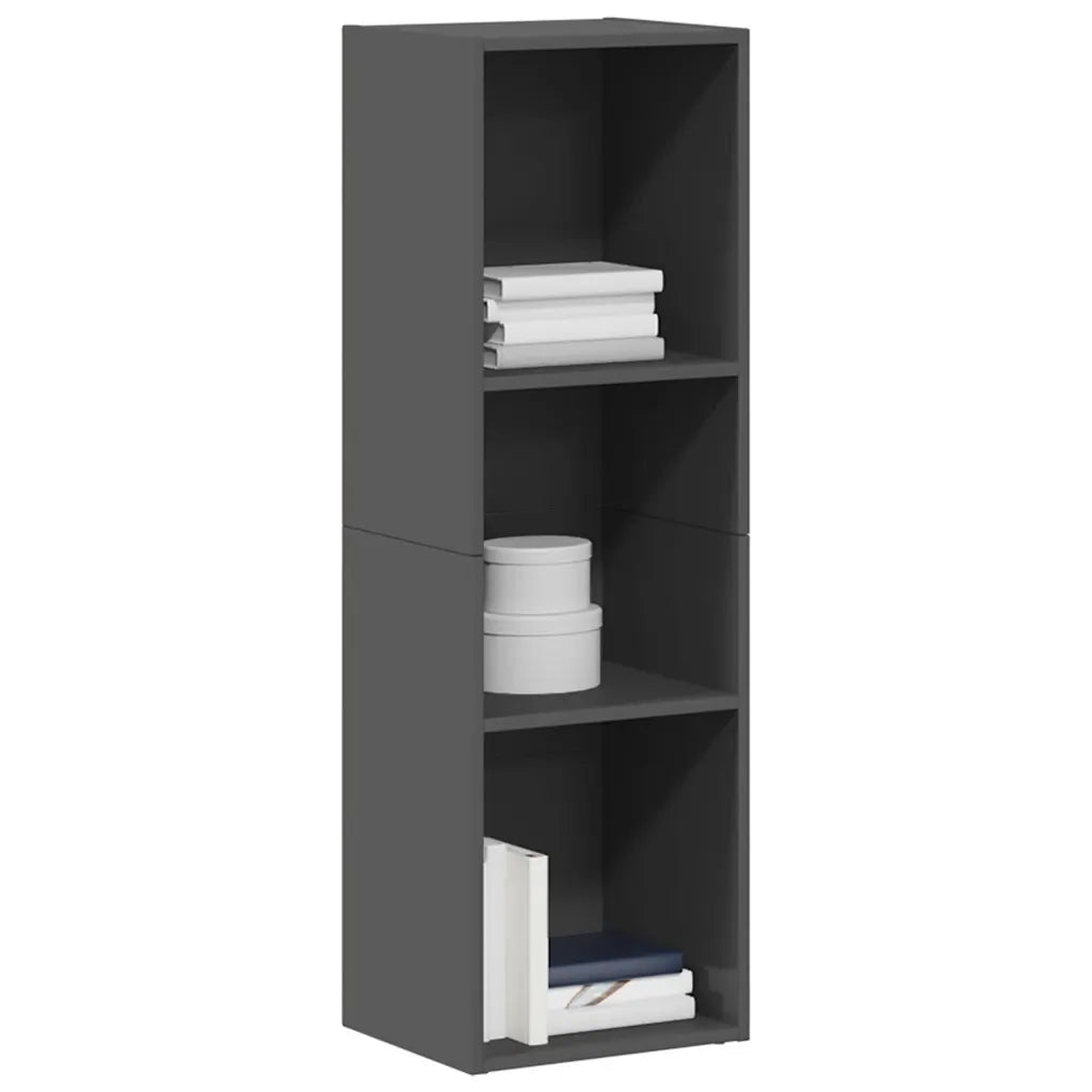 Libreria/Mobile TV Grigio Lucido 36x30x114 cm Legno Multistrato 800143