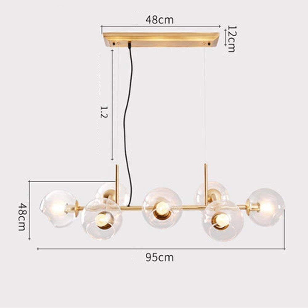 Lampada a sospensione ZMH a LED con globo in vetro lampada a sospensione per soggiorno camera da letto interni