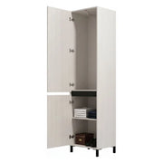 Armadio Camera da Letto Monta, Guardaroba 2 Ante Appendiabiti, 54.5x205.5h cm Bianco