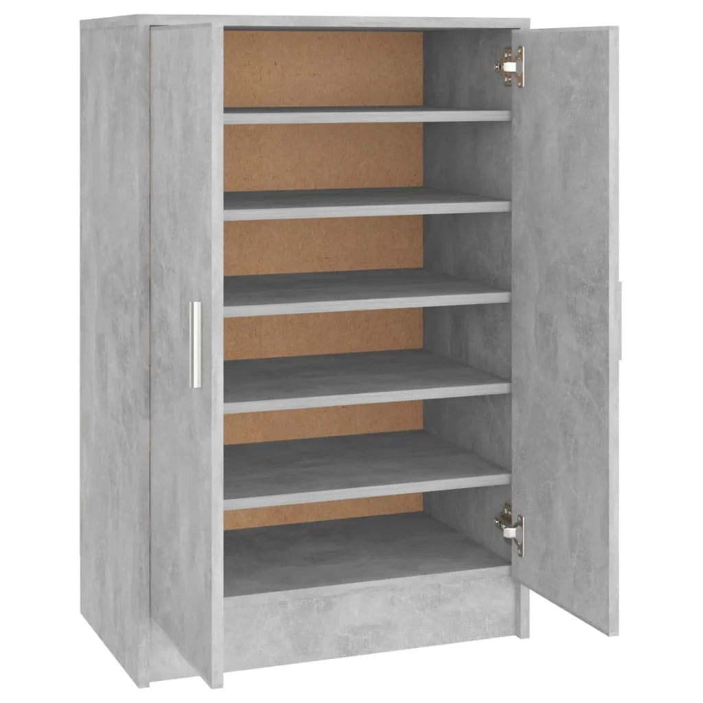 Scarpiera mobiletto portascarpe mobile per ingresso/corridoio/soggiorno 60 x 35 x 92 cm legno ingegnerizzato grigio 02_0021838