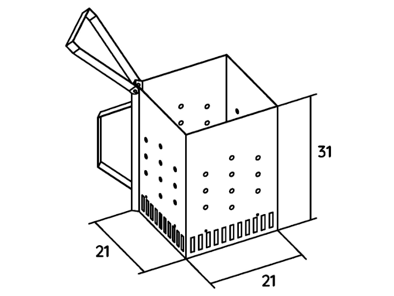 Accendi carbone GrisA~¹ in acciaio inox AISI 430 Lisa
