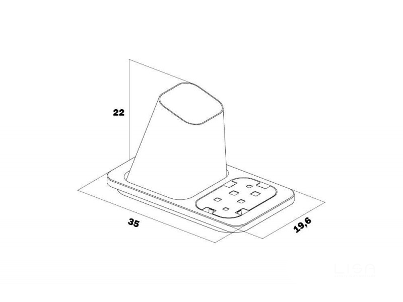 Porta spiedini Gran Sasso Plus acciaio inox lucido base legno di faggio Lisa