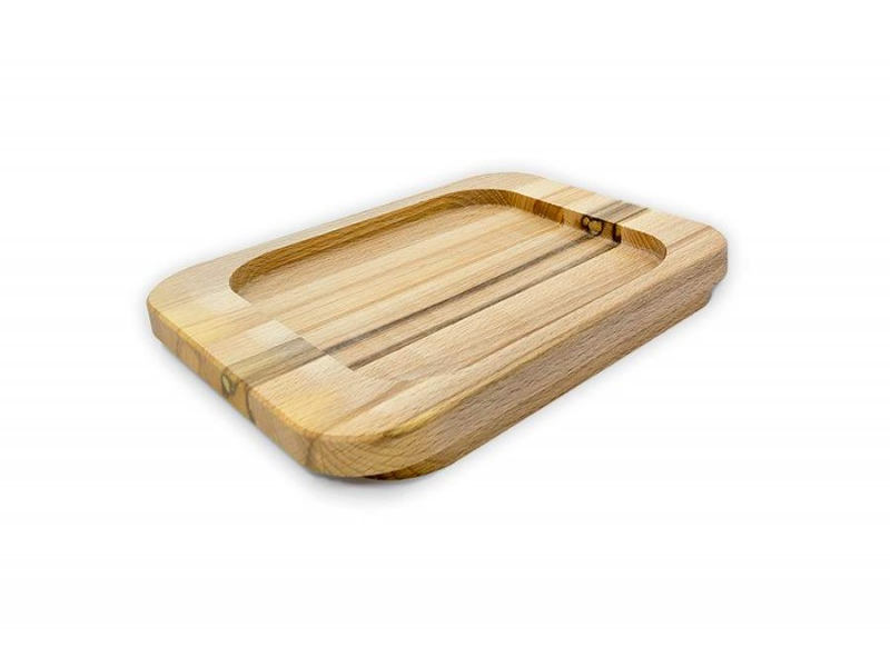 Vassoio quadrato Gran Sasso base legno di faggio Lisa
