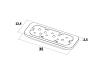 Vassoio rettangolare Gran Sasso base legno di faggio Lisa
