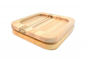 Vassoio quadrato Gran Sasso base legno di faggio Lisa