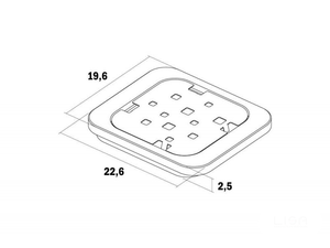 Vassoio quadrato Gran Sasso base legno di faggio Lisa