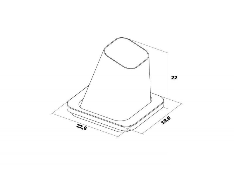 Porta spiedini Gran Sasso acciaio inox con base in legno faggio Lisa