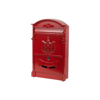 OWIJI Cassetta Postale Esterno Personale Rossa Alluminio Dimensioni 41 x 9,5 x 25,5 Cm Stile Tradizionale…