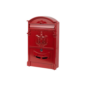 OWIJI Cassetta Postale Esterno Personale Rossa Alluminio Dimensioni 41 x 9,5 x 25,5 Cm Stile Tradizionale…
