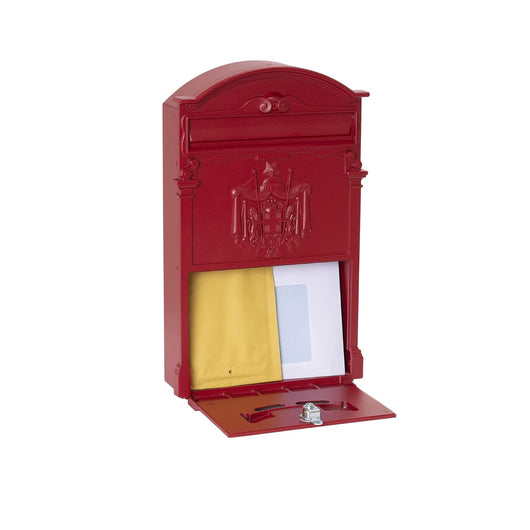 OWIJI Cassetta Postale Esterno Personale Rossa Alluminio Dimensioni 41 x 9,5 x 25,5 Cm Stile Tradizionale…