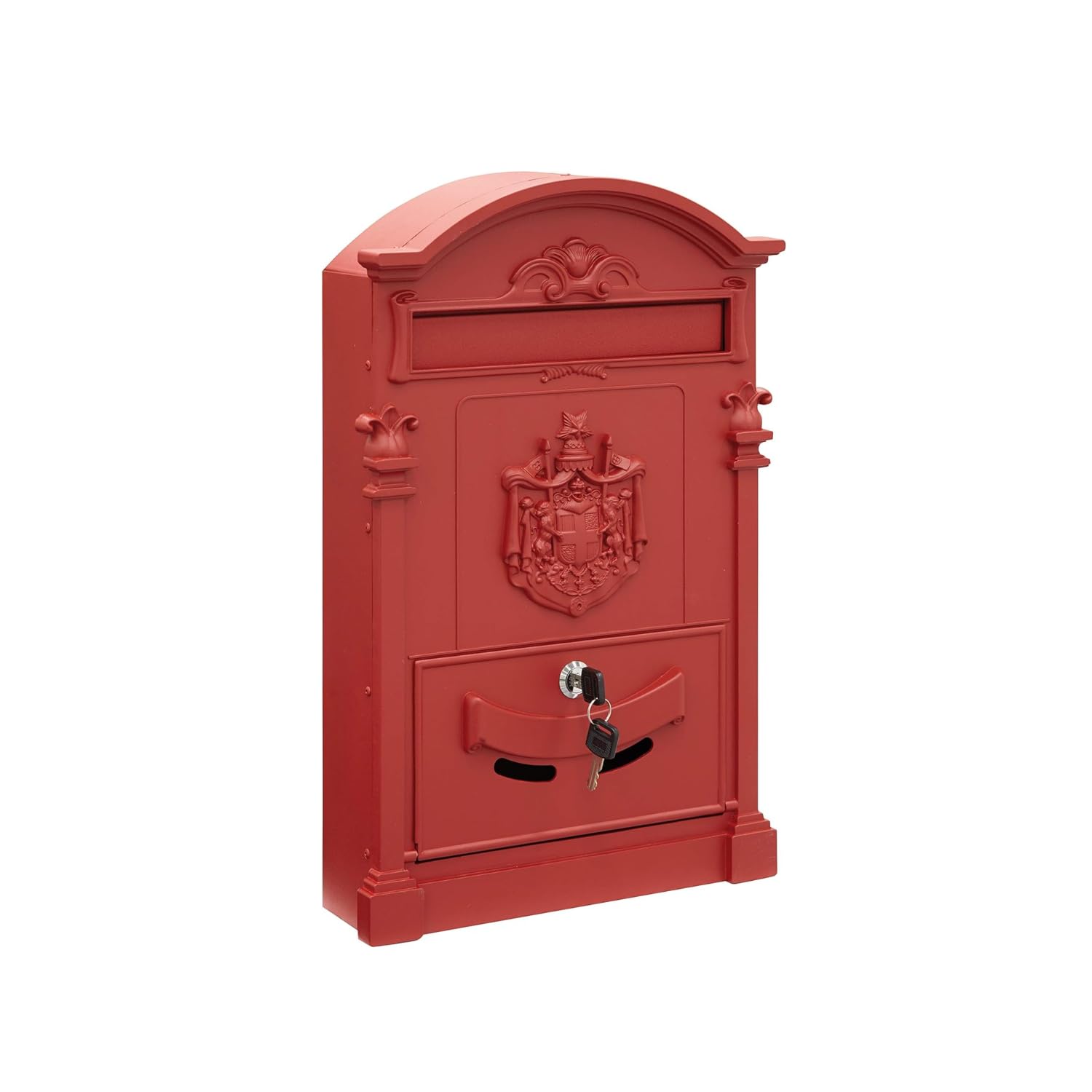 OWIJI Cassetta Postale Esterno Personale Rossa Alluminio Dimensioni 41 x 9,5 x 25,5 Cm Stile Tradizionale…