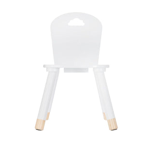 OWIJI Sedia Bambini Legno Schienale Bianca Anti Scivolo Dimensioni 32 x 31,5 x 50 cm Leggera Versatile Cameretta Cucina Stanza Giochi