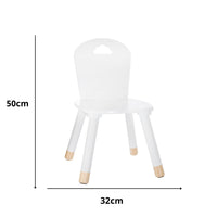 OWIJI Sedia Bambini Legno Schienale Bianca Anti Scivolo Dimensioni 32 x 31,5 x 50 cm Leggera Versatile Cameretta Cucina Stanza Giochi