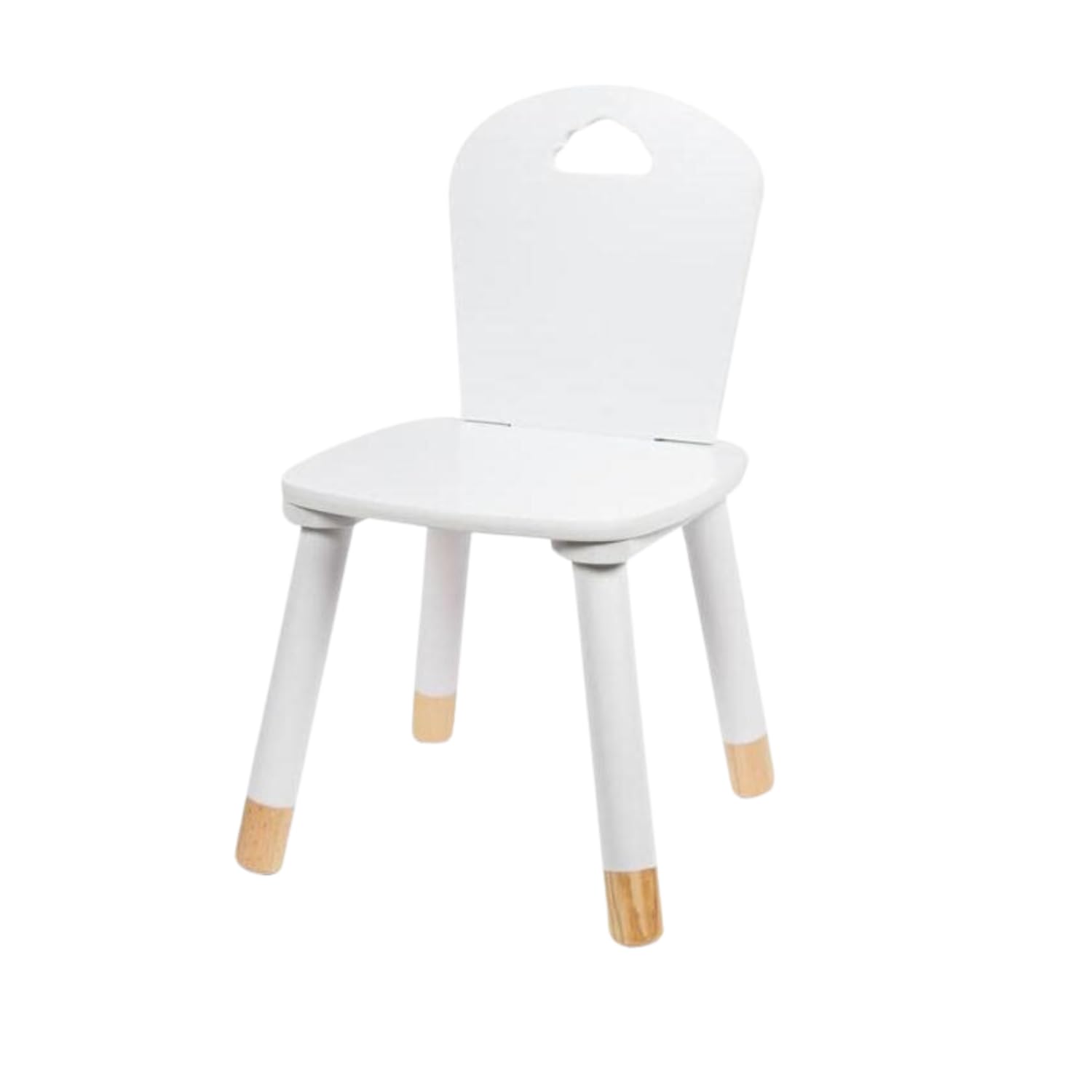 OWIJI Sedia Bambini Legno Schienale Bianca Anti Scivolo Dimensioni 32 x 31,5 x 50 cm Leggera Versatile Cameretta Cucina Stanza Giochi