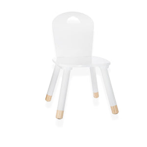 OWIJI Sedia Bambini Legno Schienale Bianca Anti Scivolo Dimensioni 32 x 31,5 x 50 cm Leggera Versatile Cameretta Cucina Stanza Giochi