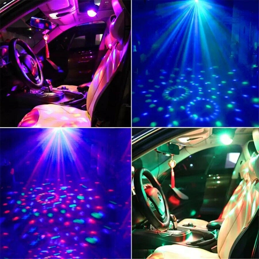 PROIETTORE LAMPADA LED RGB EFFETTI DISCO 5W CON TELECOMANDO ACCENSIONE A SUONO