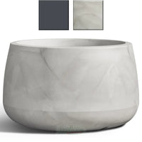 Vaso tondo in resina TITANO diam. 95 cm. Colore: Industrial Grey