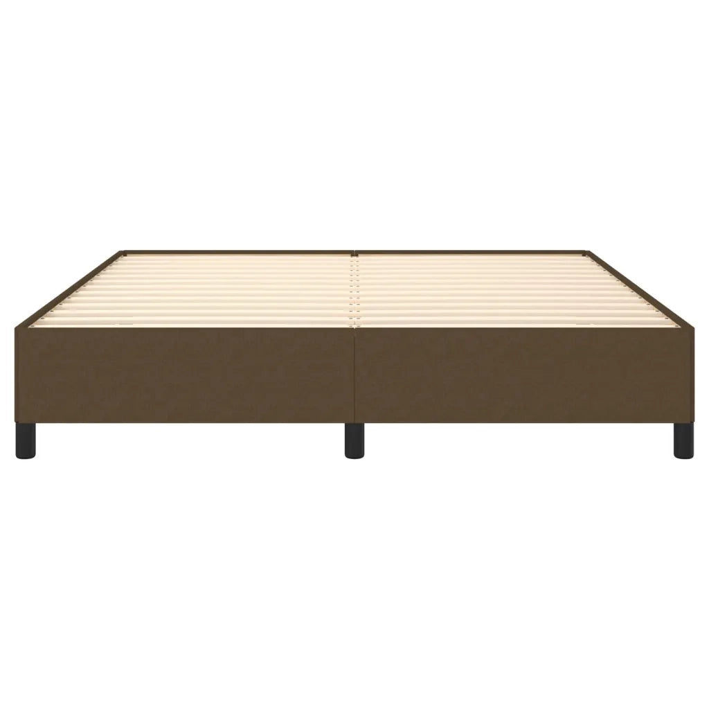 Giroletto senza Materasso Marrone Scuro 160x200 cm Tessuto 347077