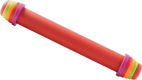 Rullo per pasticceria in silicone - aiuto in cucina in rosso con rivestimento antiaderente