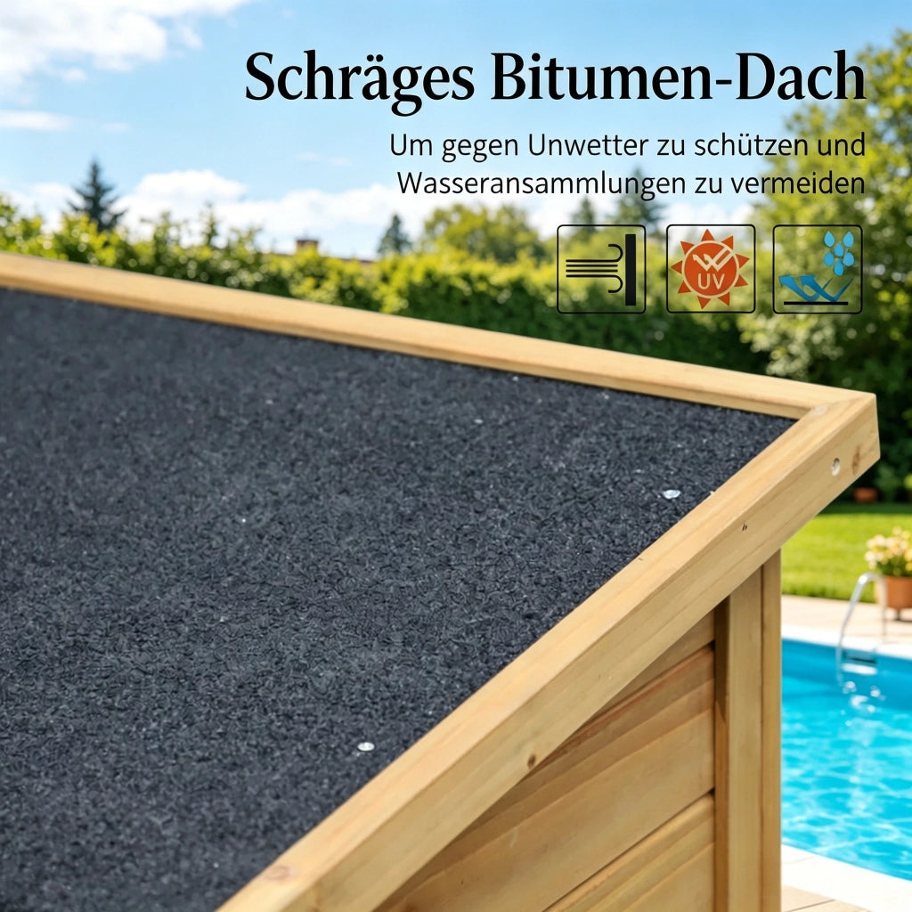 Armadio Da Giardino In Legno Giallo 87 X 46,5 X 96,5 Cm Con Ripiano E Doppia Porta Per Esterni E Interni