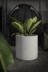 Vaso Cilindro Fenice in resina greystone da 85cm Elbi