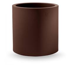 Vaso Cilindro Fenice in resina greystone da 85cm Elbi