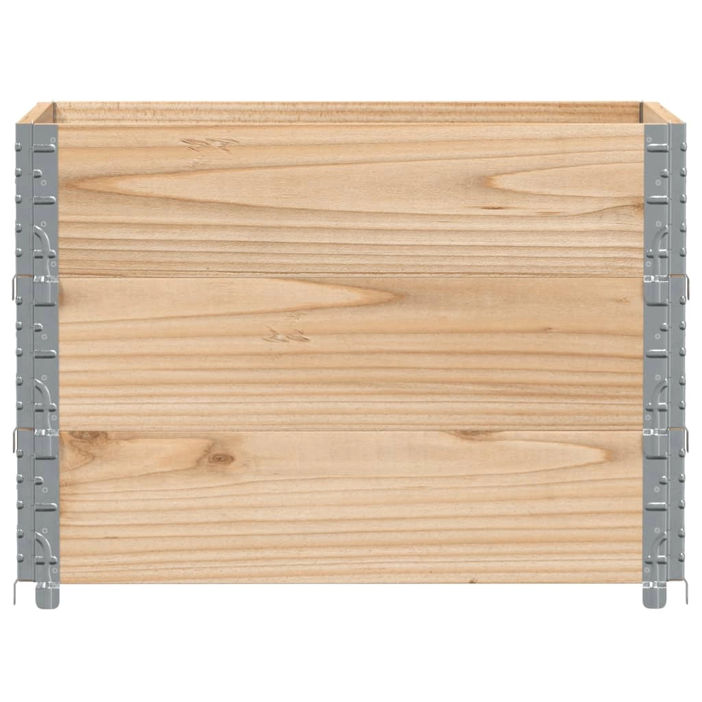 Vassoio per fioriera aiuola rialzata piante fiori terrazza giardino 80 x 60 cm legno massello di pino marrone 02_0037875