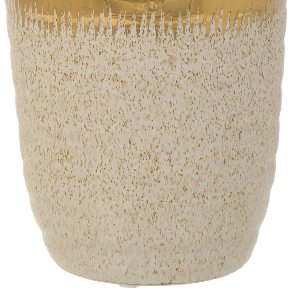 Vaso in ceramica dorata 15x15x25,5h