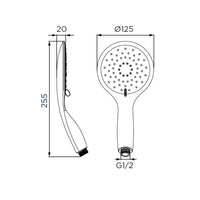 Doccino serie slim cromato, a 3 getti