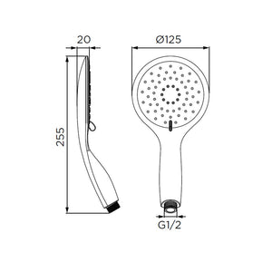 Doccino serie slim cromato, a 3 getti