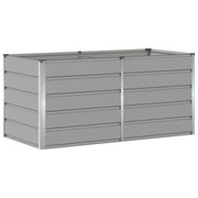 Fioriera | Cassetta per fiori | Vaso Grigio chiaro 160 x 80 x 75 cm Acciaio