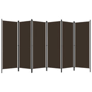 Divisorio Ambienti | Divider per stanze | Paravento a 6 Pannelli Marrone 300x180 cm