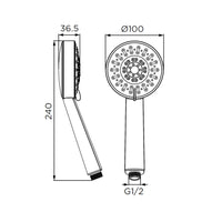 Doccino serie era a 3 getti, cromato