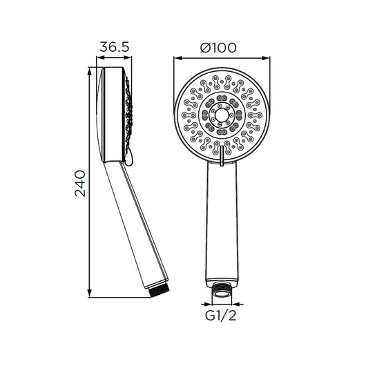 Doccino serie era a 3 getti, cromato