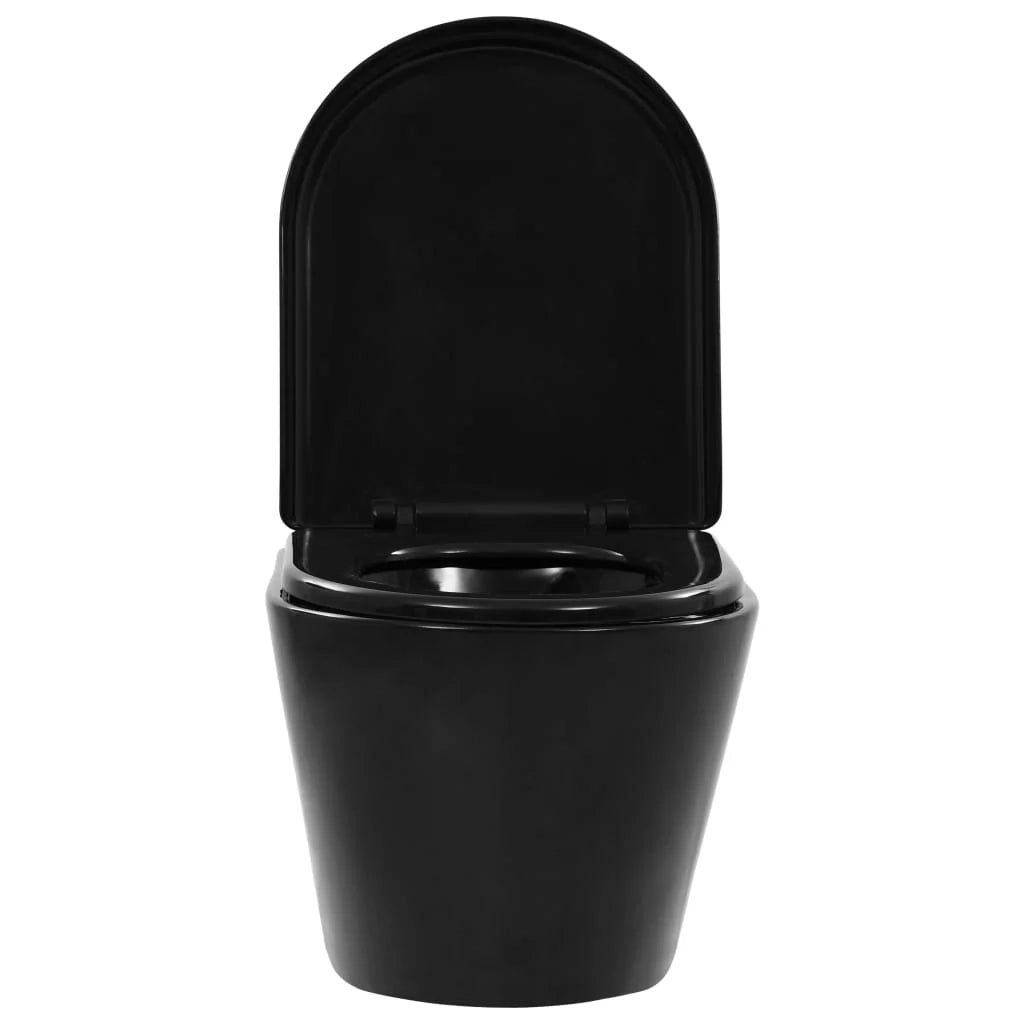Kit completo per WC sospeso con cassetta di scarico in ceramica nera nascosta 02_0003582