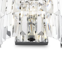 Lampada da parete Neoclassic in Metallo e Vetro Revero Cromo