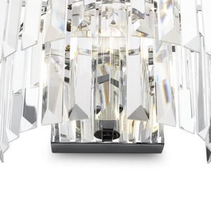 Lampada da parete Neoclassic in Metallo e Vetro Revero Cromo